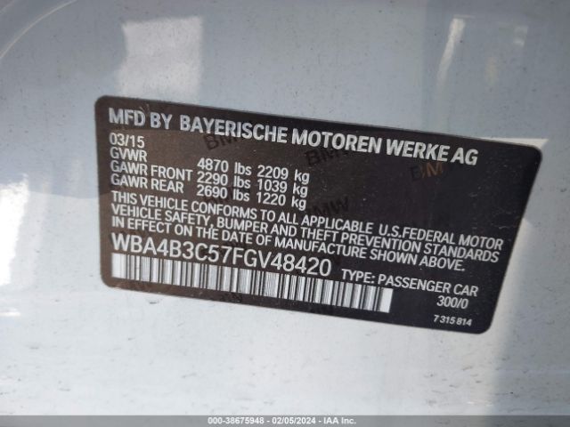 WBA4B3C57FGV48420 BMW 435i Gran Coupe Xdrive