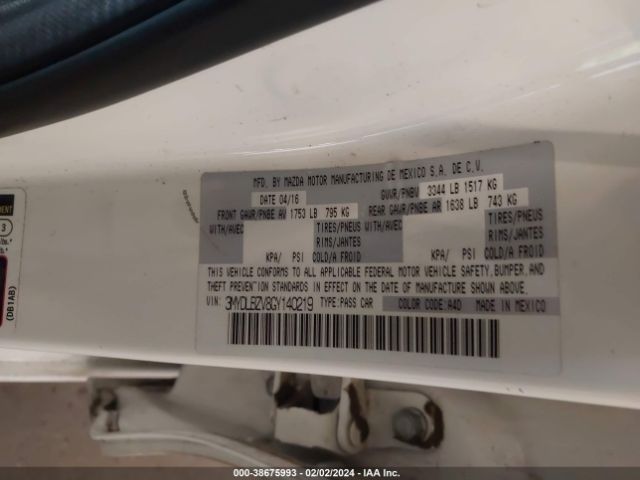 3MYDLBZV8GY140219 Scion IA