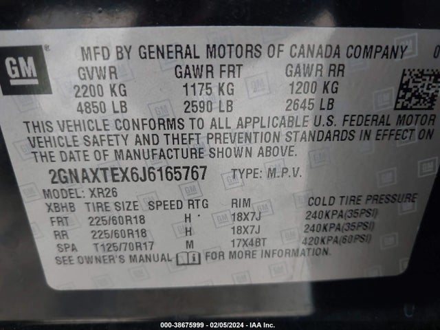 Chevrolet EQUINOX LT 2018 2GNAXTEX6J6165767 Image 9