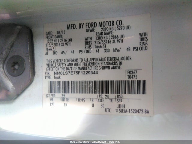 Ford Transit Connect Xl 2015 NM0LS7E75F1229344 Image 9