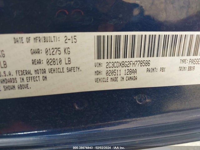 Dodge Charger Se 2015 2C3CDXBG2FH778586 Image 9