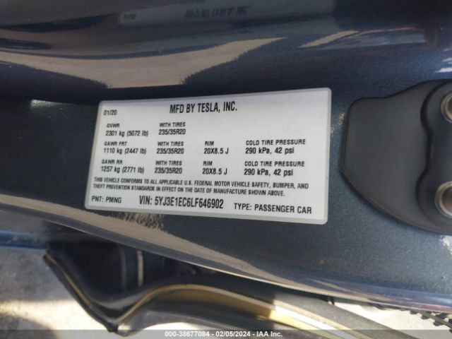 5YJ3E1EC6LF646902 Tesla Model 3 Performance Dual Motor All-wheel Drive