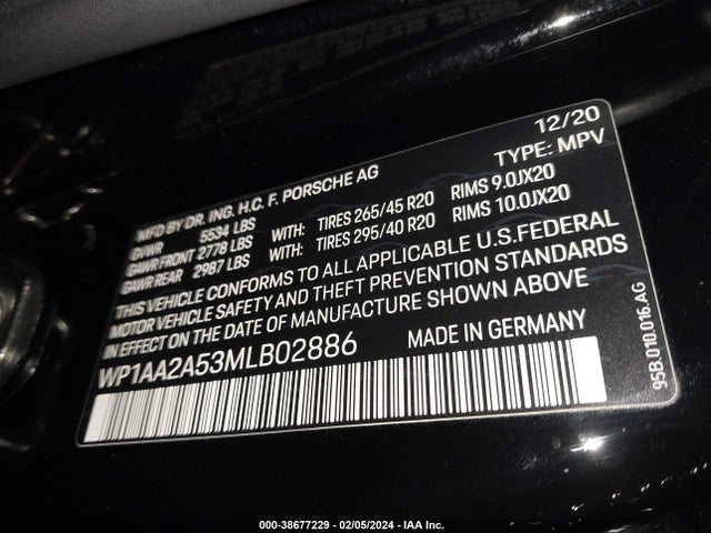 2021 PORSCHE MACAN WP1AA2A53MLB02886 Photo 8