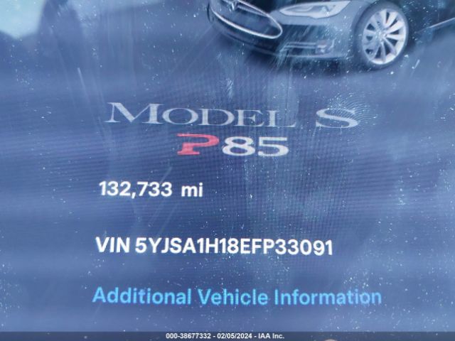 5YJSA1H18EFP33091 Tesla Model S P85