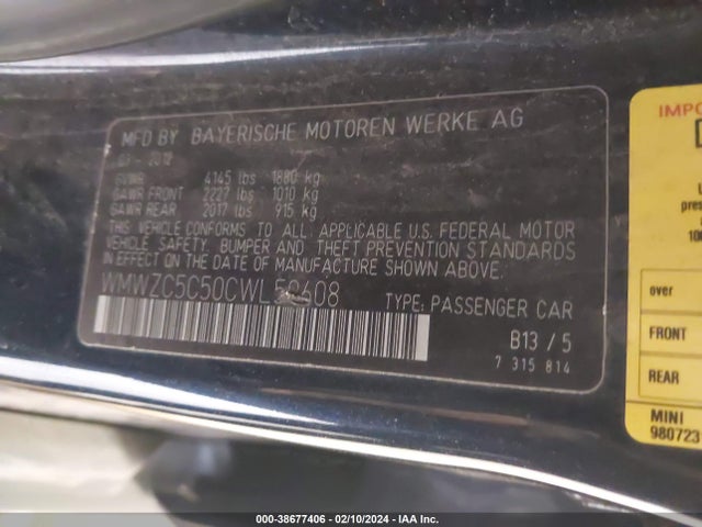 2012 MINI COOPER S COUNTRYMAN WMWZC5C50CWL59608 Photo 8
