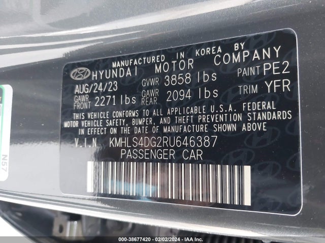 Hyundai ELANTRA SEL 2024 KMHLS4DG2RU646387 Image 9