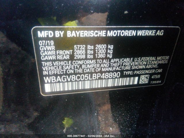 WBAGV8C05LBP48890 BMW M850i Gtan Coupe Xdrive