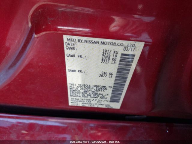 1N4AL3AP5HC223479 Nissan Altima 2.5 Sr