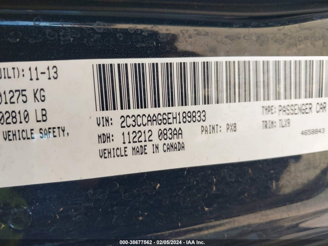 Chrysler 300 2014 2C3CCAAG6EH189833 Image 9