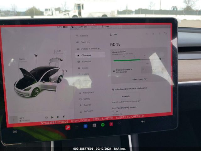 5YJ3E1EB9JF111602 Tesla Model 3 Long Range/performance