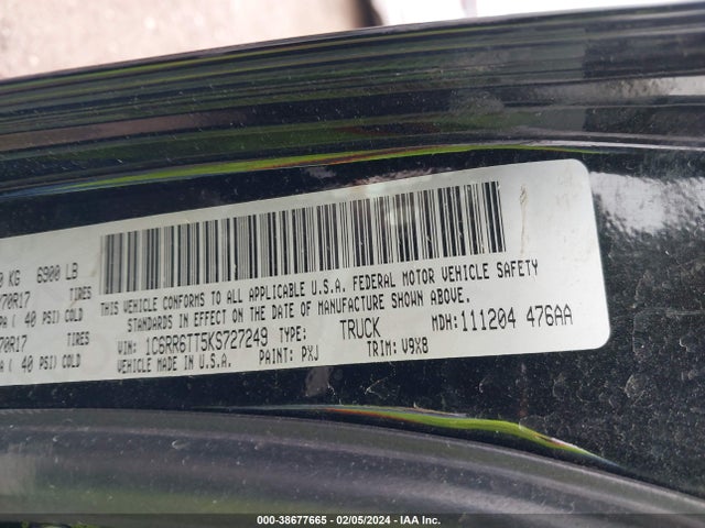 RAM 1500 Classic Slt  4x2 6'4 Box 2019 1C6RR6TT5KS727249 Image 9