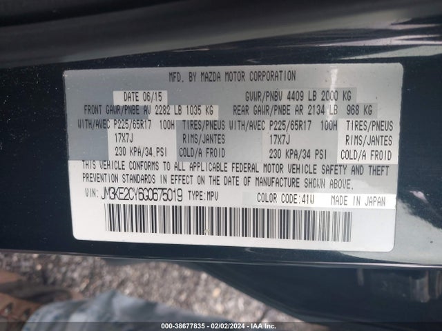 Mazda Cx-5 Touring 2016 JM3KE2CY6G0675019 Image 9