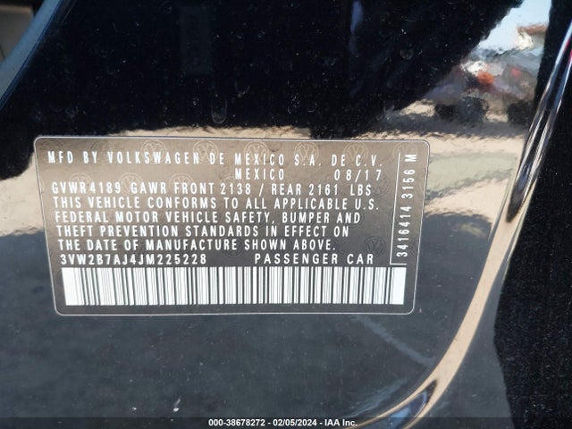 3VW2B7AJ4JM225228 Volkswagen Jetta 1.4t S