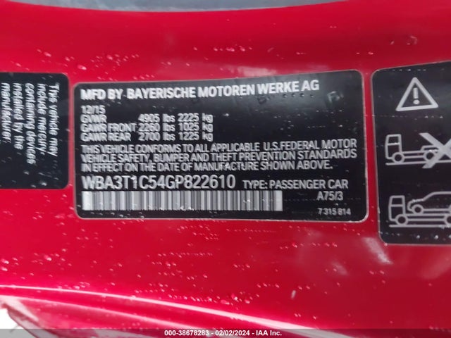 BMW 428i Xdrive 2016 WBA3T1C54GP822610 Image 9