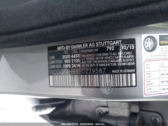 WDDGF4HB8EG229587 Mercedes-Benz C 250 Luxury/sport