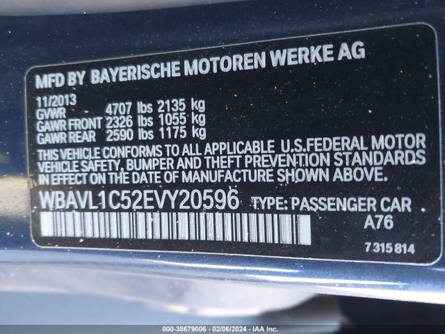 BMW X1 Xdrive28i 2014 WBAVL1C52EVY20596 Image 9