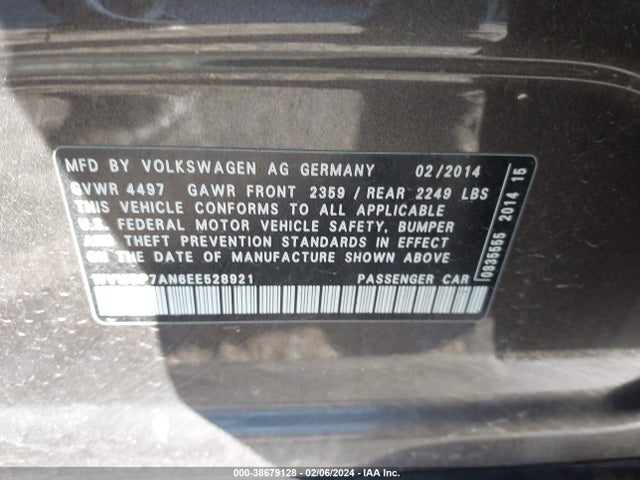 WVWBP7AN6EE528921 Volkswagen Cc 2.0t Sport