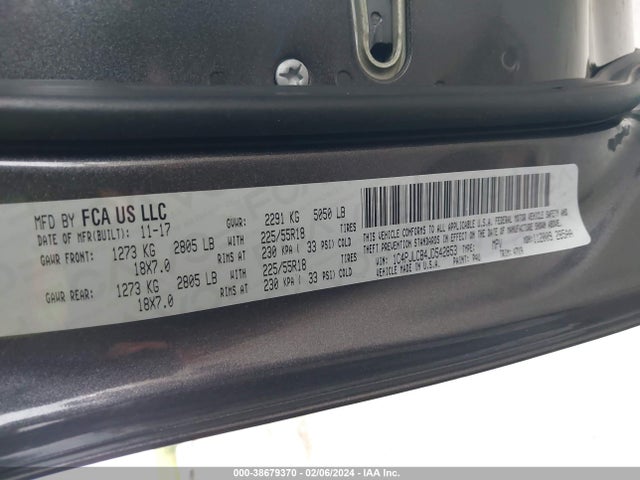 1C4PJLCB4JD542853 Jeep Cherokee Latitude Fwd