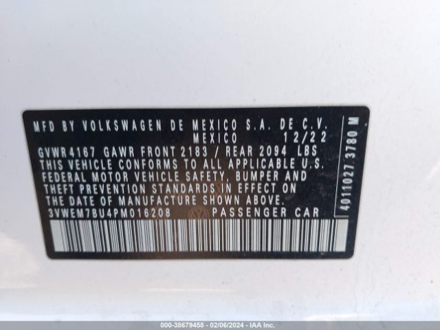 3VWEM7BU4PM016208 Volkswagen Jetta 1.5t Se