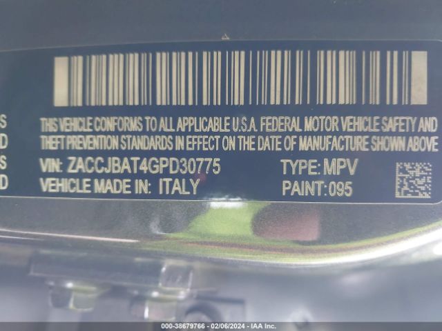 ZACCJBAT4GPD30775 Jeep Renegade Sport