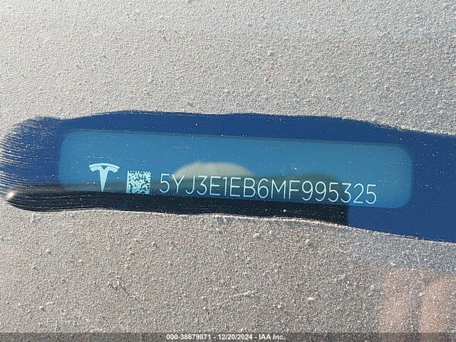 2021 TESLA MODEL 3 5YJ3E1EB6MF995325 Photo 8