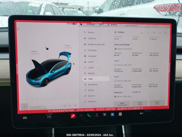 Tesla Model 3 Long Range/mid Range 2018 5YJ3E1EA6JF157590 Image 7
