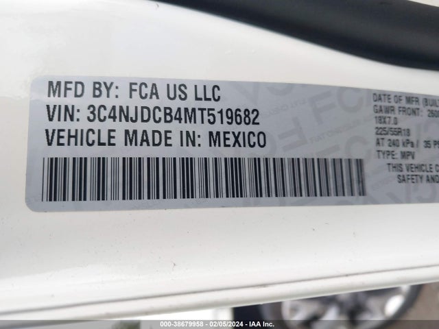 Jeep Compass Limited 4x4 2021 3C4NJDCB4MT519682 Image 9