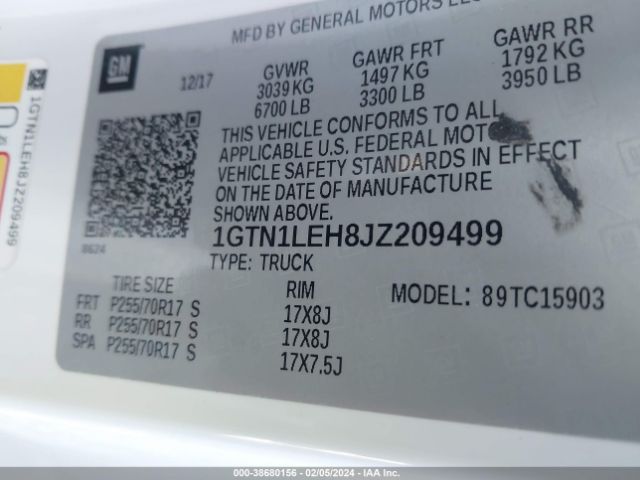 1GTN1LEH8JZ209499 GMC SIERRA 1500