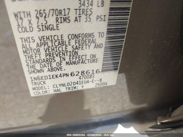 Nissan Frontier Pro-4x 4x4 2023 1N6ED1EK4PN628616 Image 9
