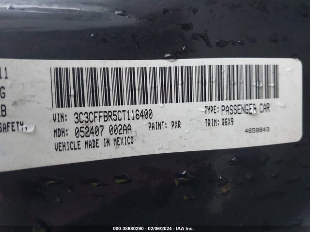 2012 FIAT 500 3C3CFFBR5CT116400 Photo 8