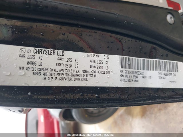 2008 CHRYSLER 300 LX VIN: 2C3KA43R58H329022