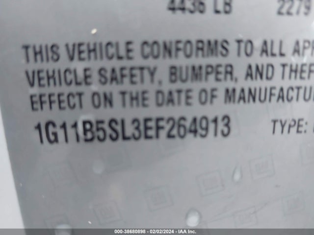 Chevrolet Malibu 1ls 2014 1G11B5SL3EF264913 Image 9