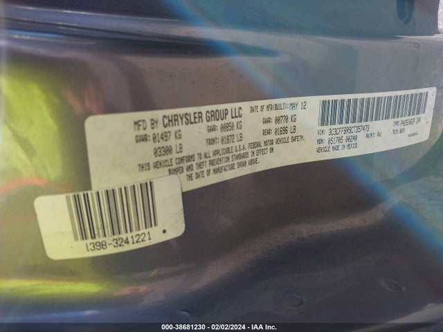 2012 FIAT 500 3C3CFFBR9CT357473 Photo 8