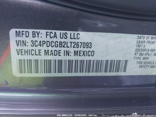 2020 DODGE JOURNEY 3C4PDCGB2LT267093 Photo 8