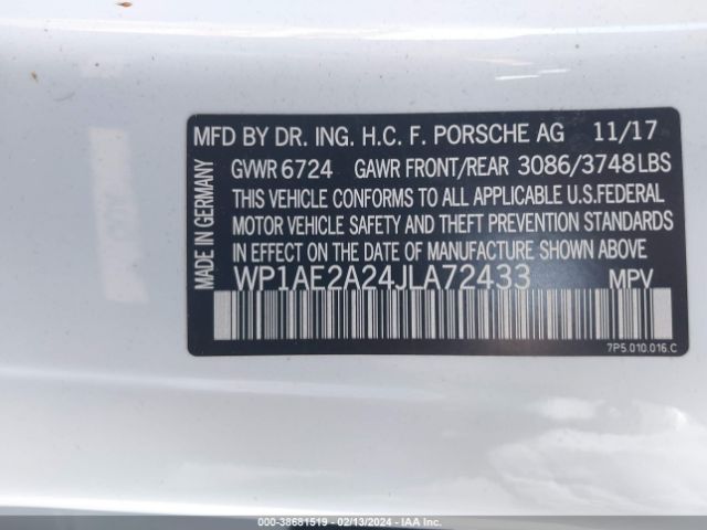 2018 PORSCHE CAYENNE E-HYBRID WP1AE2A24JLA72433 Photo 8