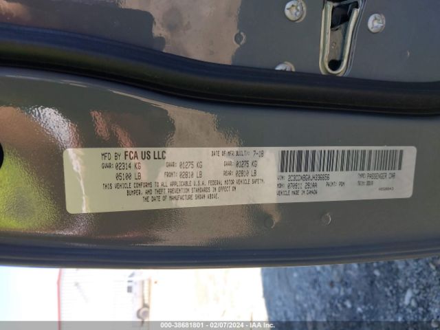 2C3CDXBG0JH336656 Dodge Charger Sxt Rwd