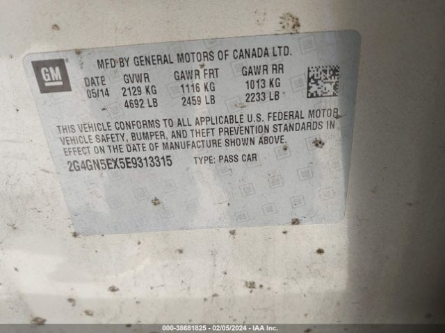 2G4GN5EX5E9313315 Buick Regal Turbo/e-assist Premium I