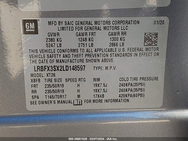 Buick Envision Awd Premium I 2020 LRBFX3SX2LD148597 Image 9