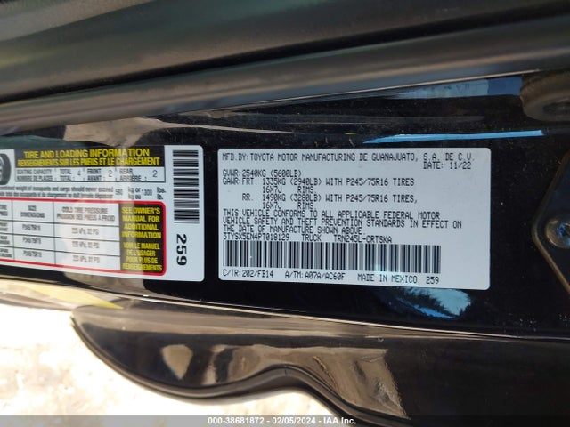Toyota Tacoma Sr 2023 3TYSX5EN4PT018129 Image 9