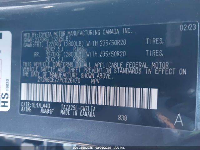 2T2HGCEZ7PC026470 Lexus Nx 350 Luxury