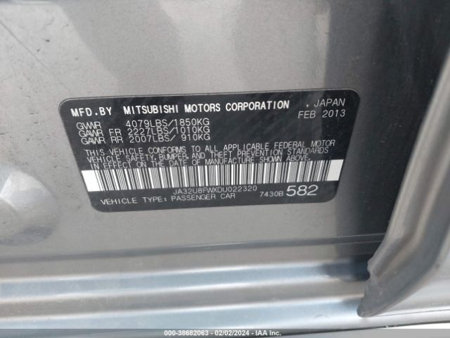 2013 MITSUBISHI LANCER JA32U8FWXDU022320 Photo 8