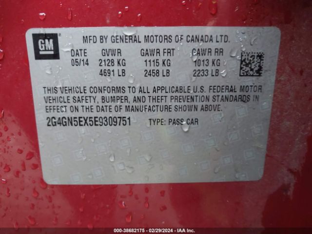 2G4GN5EX5E9309751 Buick Regal Turbo/e-assist Premium I