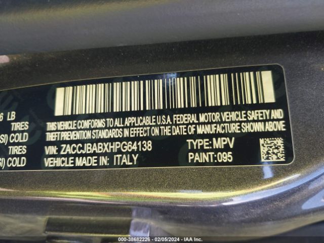 ZACCJBABXHPG64138 Jeep Renegade Sport 4x4