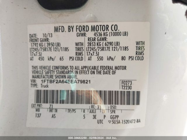 1FTBF2A64EEA79821 Ford F-250 Xl
