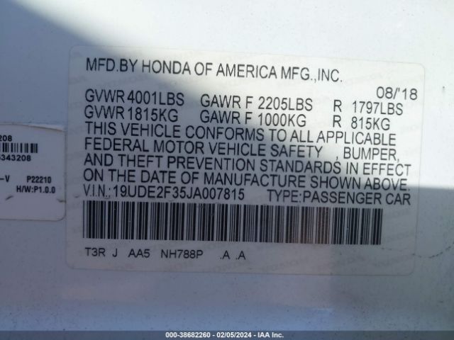 19UDE2F35JA007815 Acura Ilx Acurawatch Plus Package