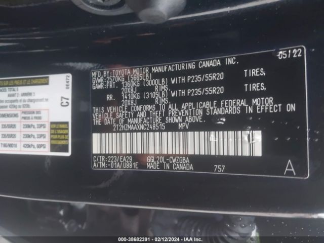 2T2HZMAAXNC248515 Lexus RX 350