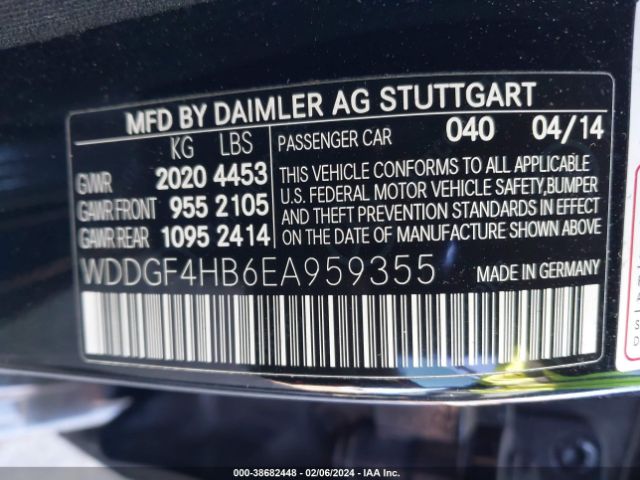 WDDGF4HB6EA959355 Mercedes-Benz C 250 Luxury/sport
