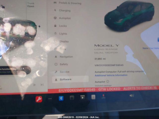 5YJYGDEE5MF158545 Tesla Model Y Long Range Dual Motor All-wheel Drive
