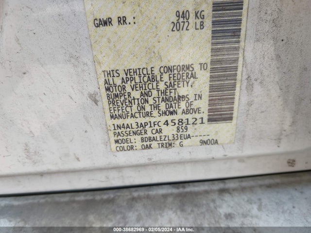 Nissan Altima 2.5 S 2015 1N4AL3AP1FC458121 Image 9