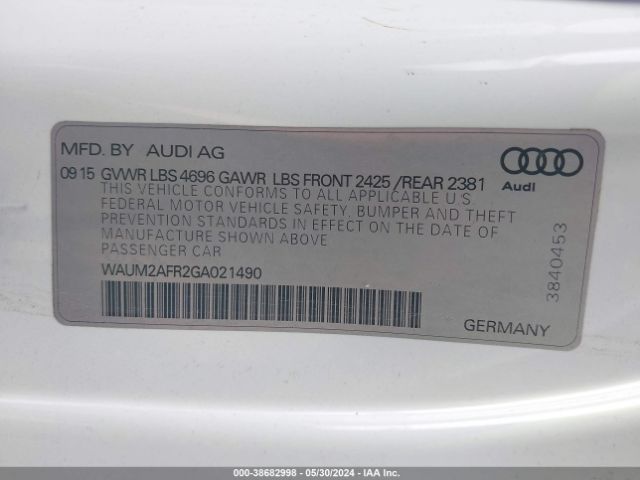 WAUM2AFR2GA021490 Audi A5 2.0t Premium
